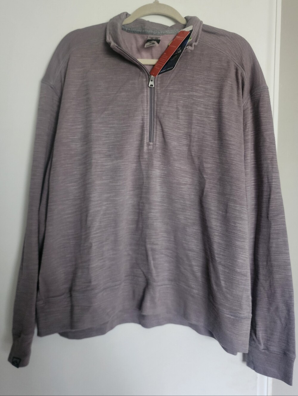 Womens Quarter Zip Pullover Sweater Storm Creek Shoreliner Dusty Lavender 2X NWT